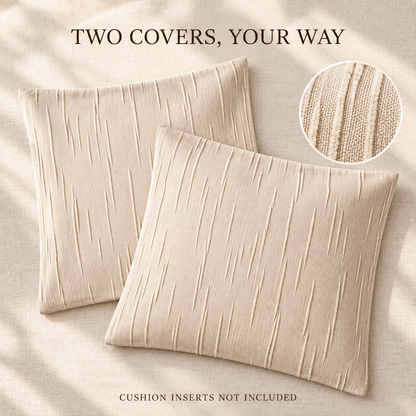 Dwellvero Slubby Chenille Cushion Covers – Set of 2